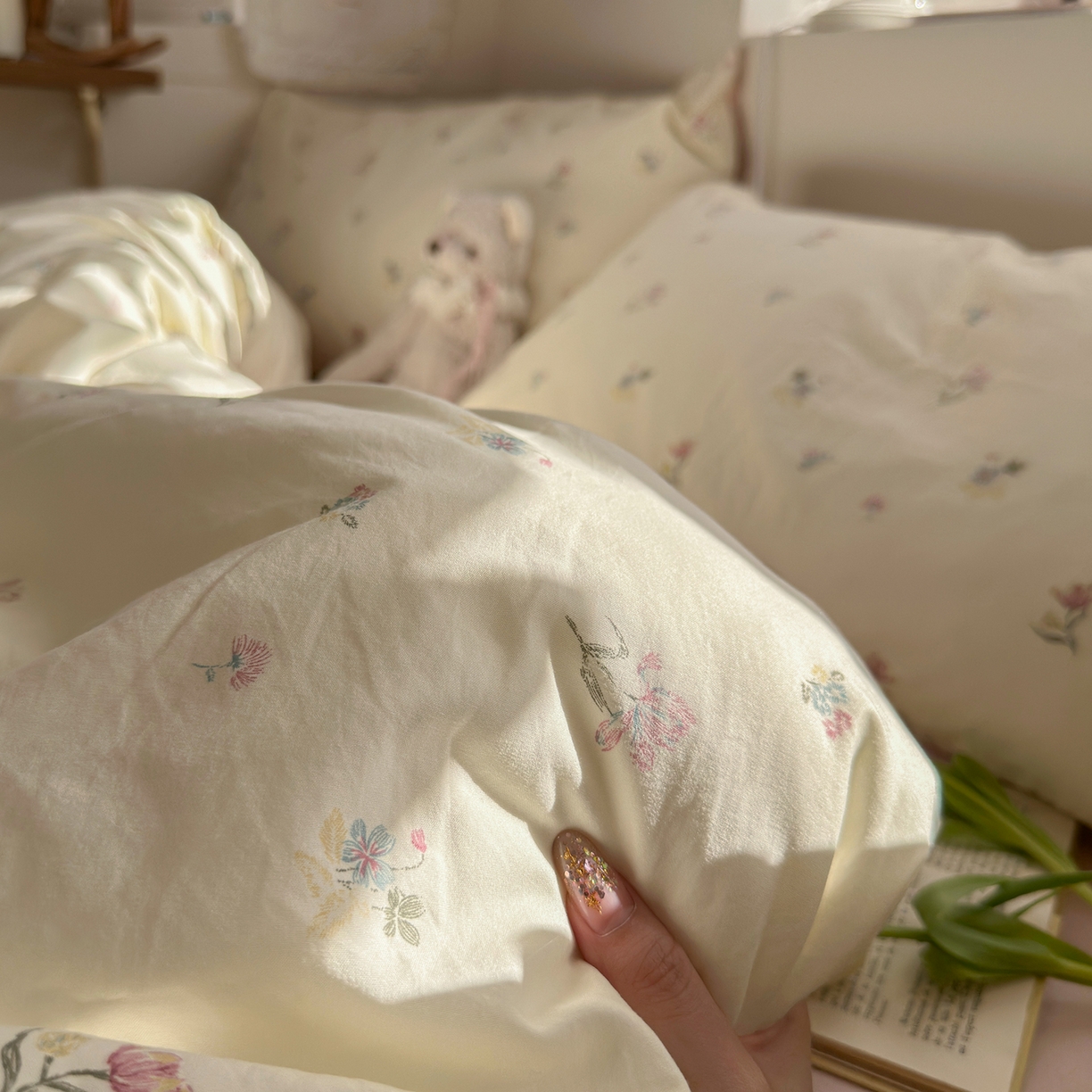 91家纺网 家纺一手货源 找家纺 （总）金梦拉家纺 2026新款春夏古法水洗仿棉砂洗云小棉小布袋四件套