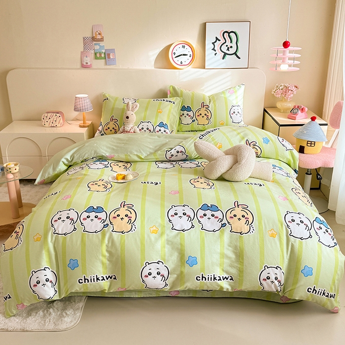 91家纺网 家纺一手货源 找家纺 （总）美达家纺 2026新款正版授权吉伊卡哇全棉纯棉四件套