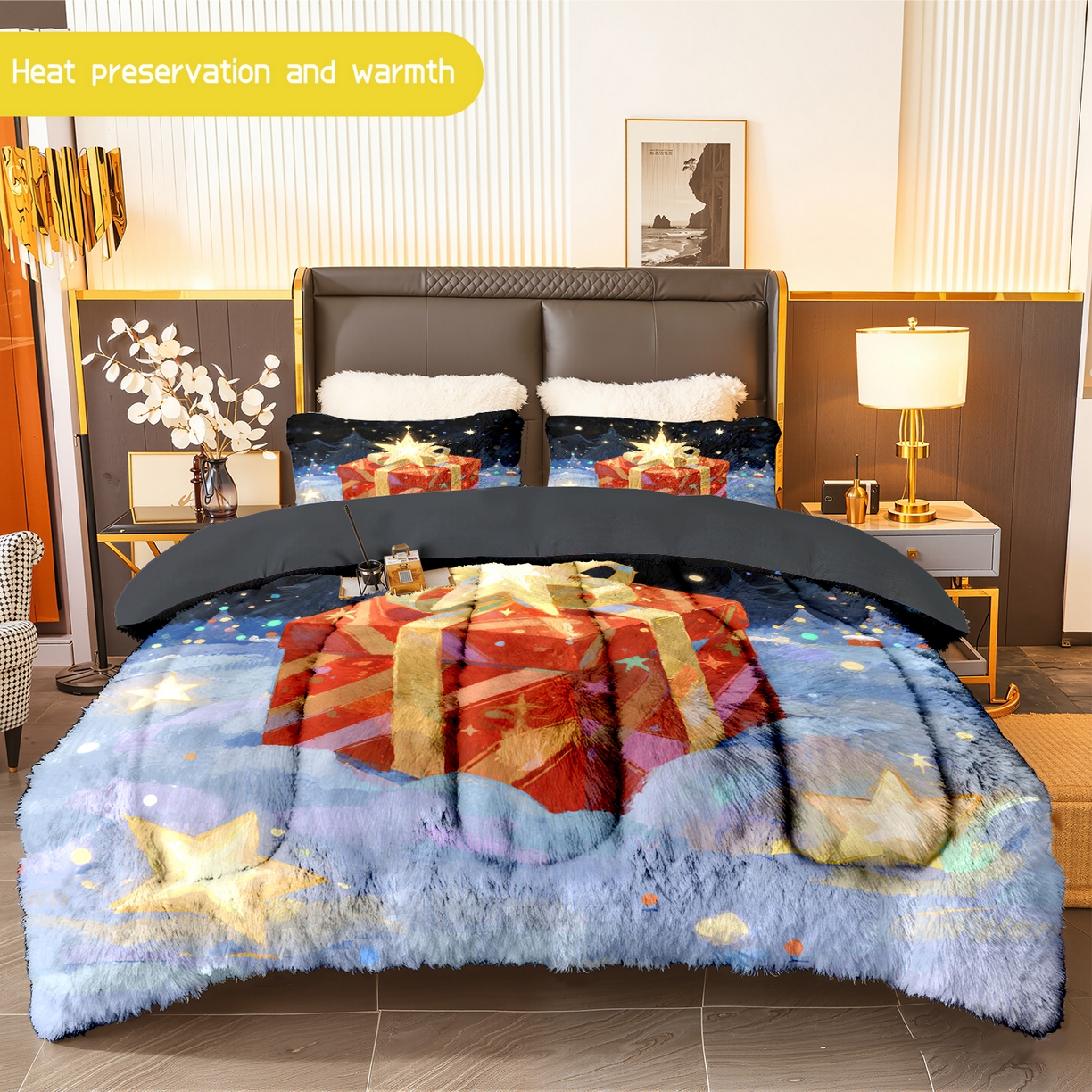 合纵跨境工厂 一件定制pod模式jit跨境180G牛奶绒被子三件套一件代发temu希音集采shein亚马逊速卖通 02510140029