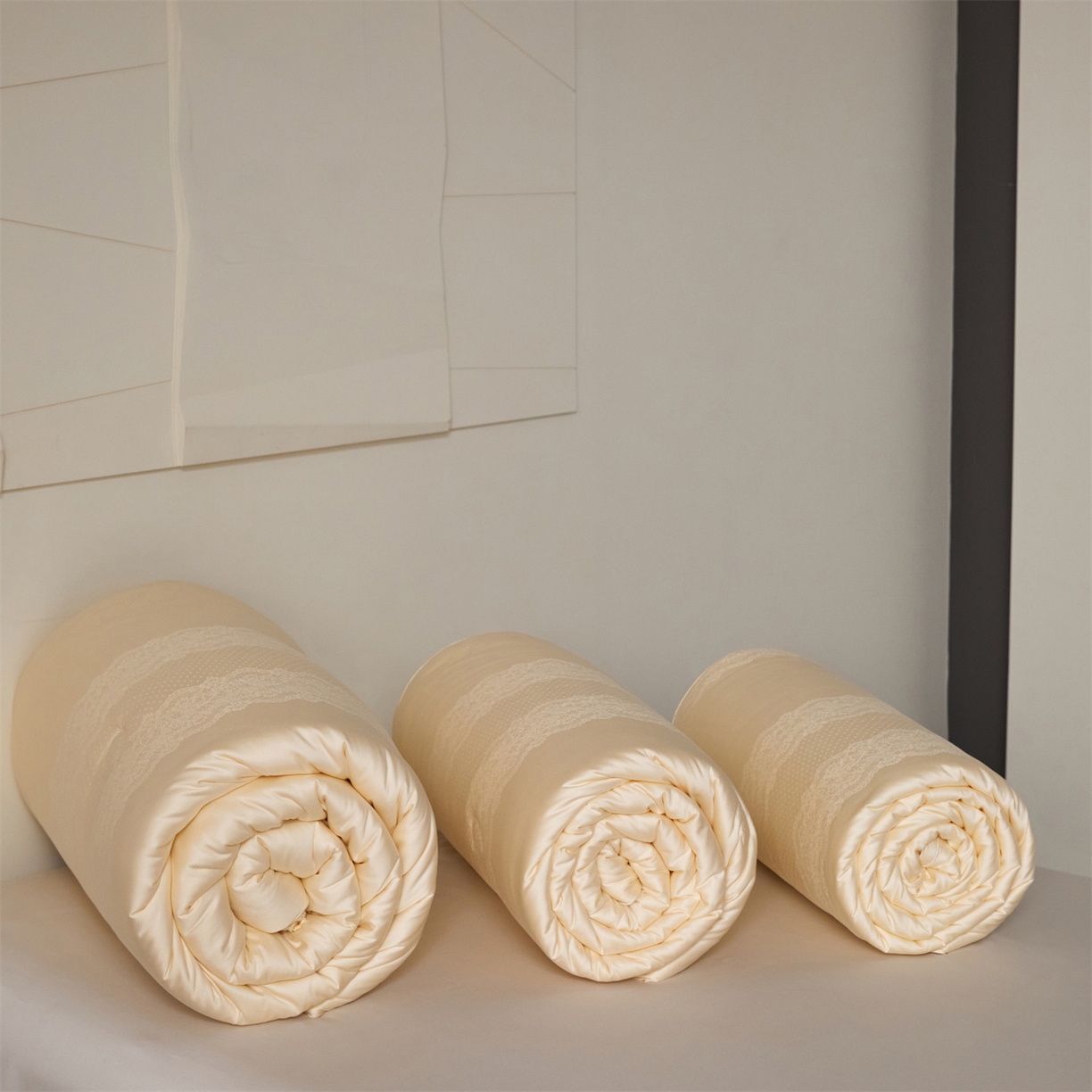 91家纺网 家纺一手货源 找家纺 头等舱 2025新款天棉缎大提花55莱赛尔大豆7A抗菌秋冬被(空境图） 慕斯