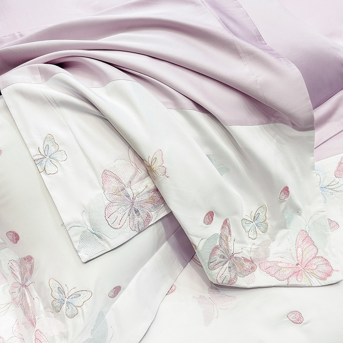 91家纺网 家纺一手货源 找家纺 星蕴家纺 2026新款贡缎长绒棉四件套-悦蝶（最低控价券后278元！） 悦蝶-优雅紫