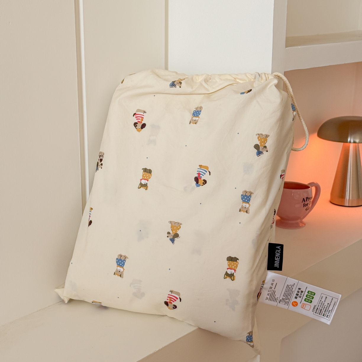 91家纺网 家纺一手货源 找家纺 （总）金梦拉家纺 2026新款春夏古法水洗仿棉砂洗云小棉小布袋四件套