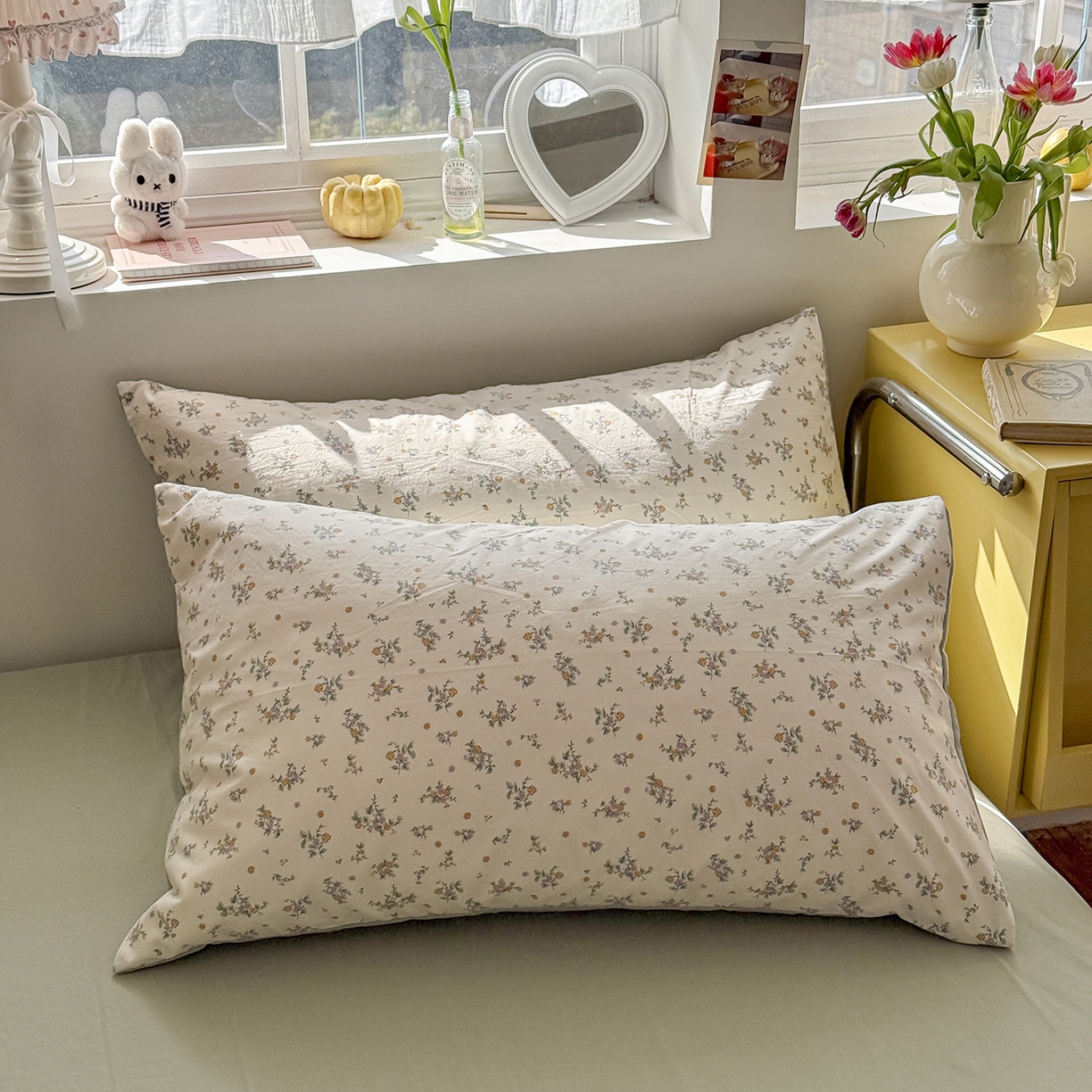 91家纺网 家纺一手货源 找家纺 金梦拉家纺 2026新款春夏古法水洗仿棉砂洗云小棉小布袋四件套 禾棠印月