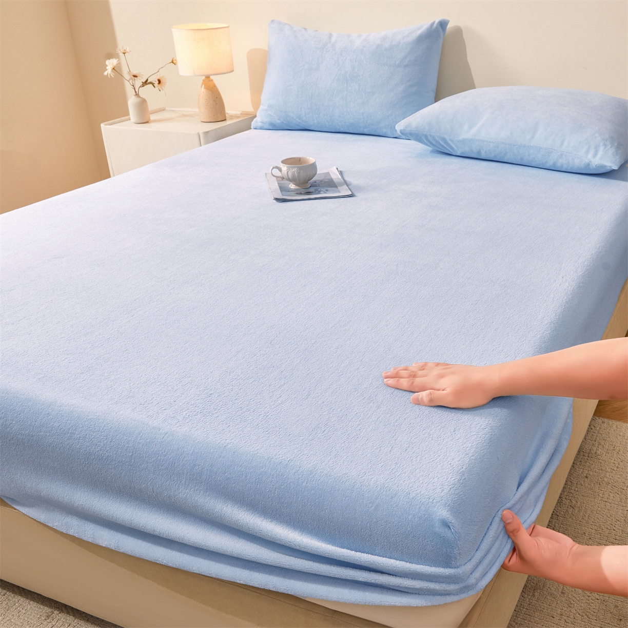 91家纺网 家纺一手货源 找家纺 （总）卡诗兰家纺 2026新款单层牛奶绒床笠