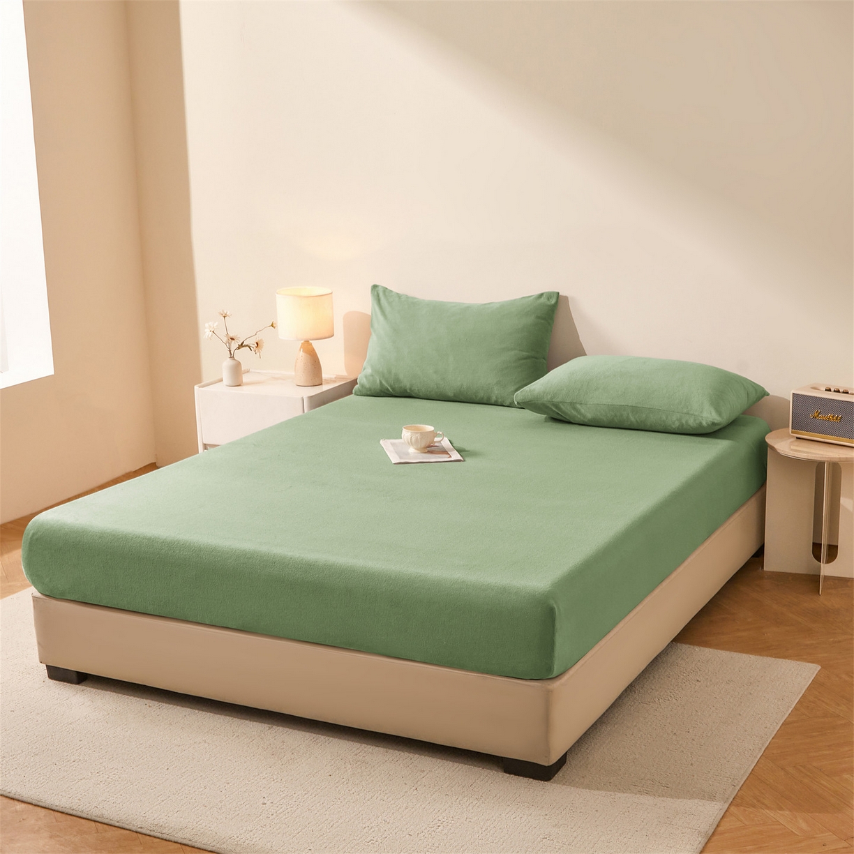 91家纺网 家纺一手货源 找家纺 （总）卡诗兰家纺 2026新款单层牛奶绒床笠