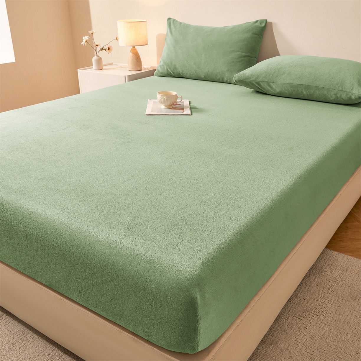 91家纺网 家纺一手货源 找家纺 （总）卡诗兰家纺 2026新款单层牛奶绒床笠