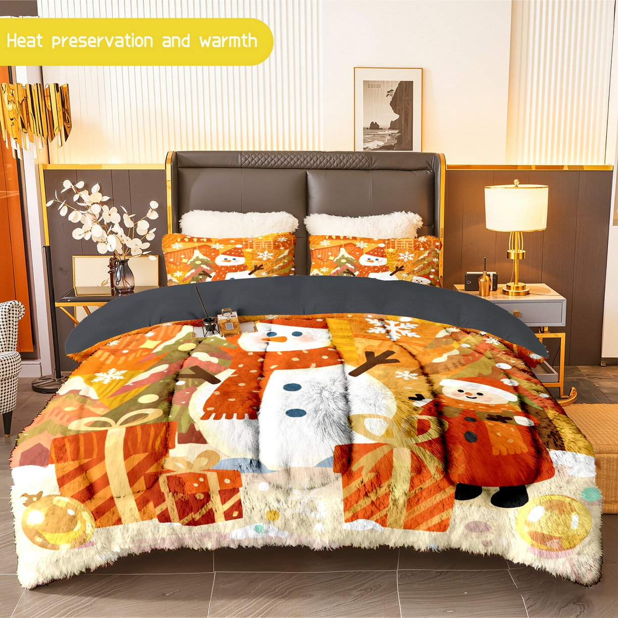 合纵跨境工厂 一件定制pod模式jit跨境180G牛奶绒被子三件套一件代发temu希音集采shein亚马逊速卖通 02510140009