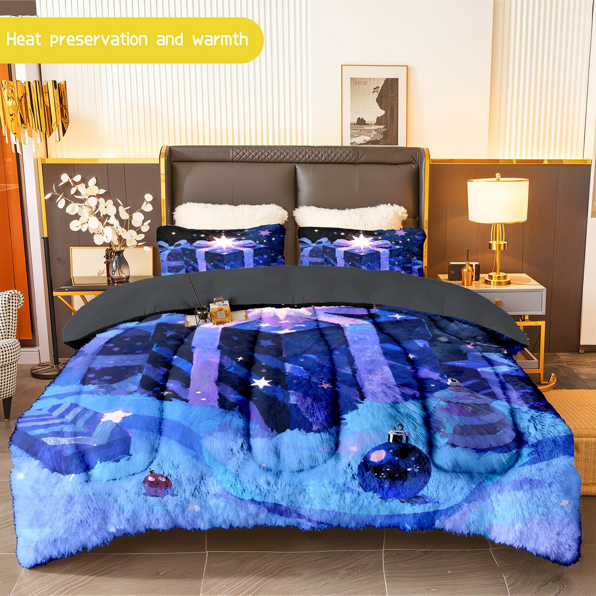 合纵跨境工厂 一件定制pod模式jit跨境180G牛奶绒被子三件套一件代发temu希音集采shein亚马逊速卖通 02510140016