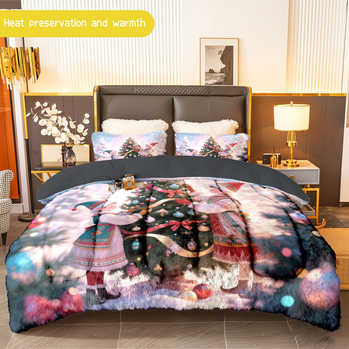 合纵跨境工厂 一件定制pod模式jit跨境180G牛奶绒被子三件套一件代发temu希音集采shein亚马逊速卖通 02510140030