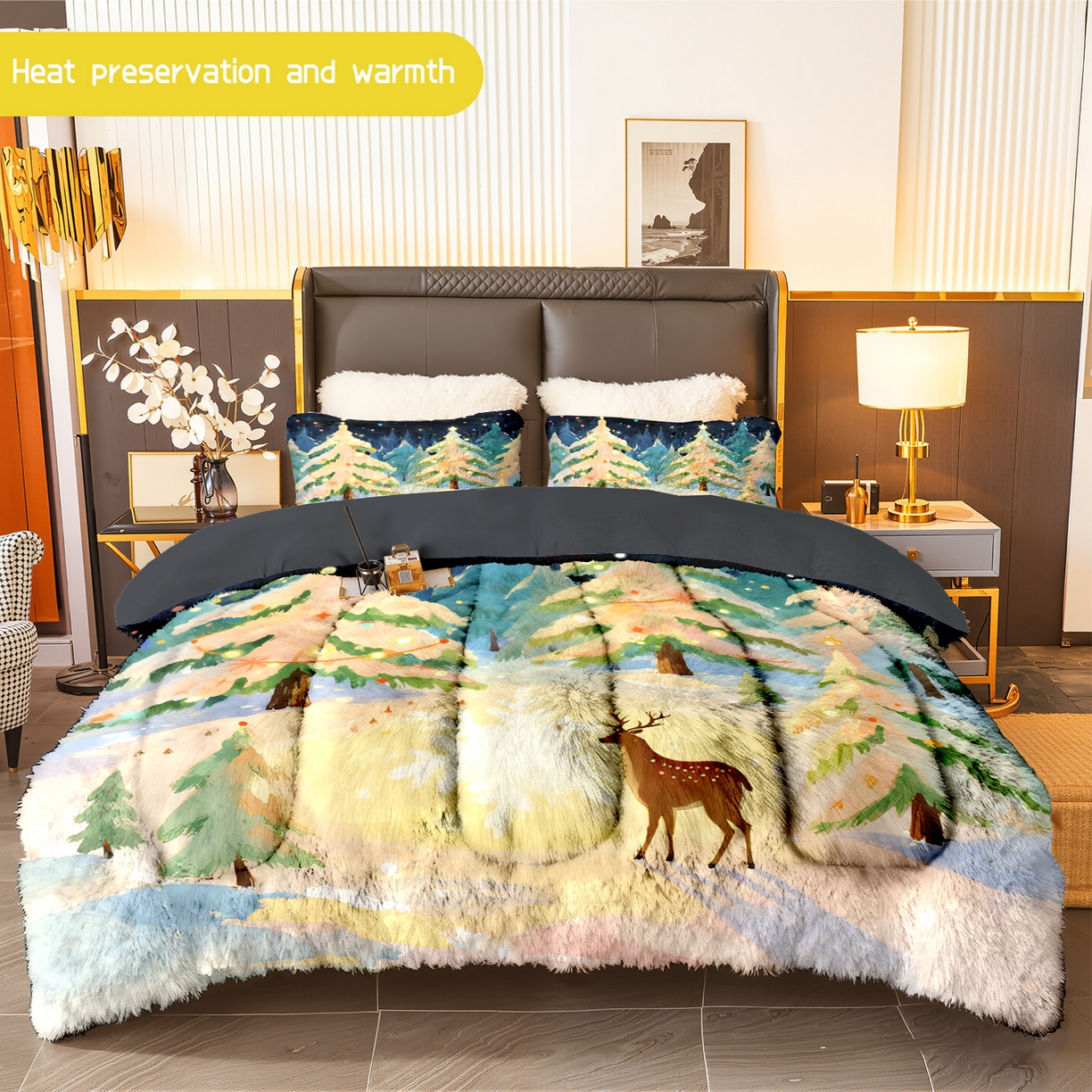 合纵跨境工厂 一件定制pod模式jit跨境180G牛奶绒被子三件套一件代发temu希音集采shein亚马逊速卖通 02510140012