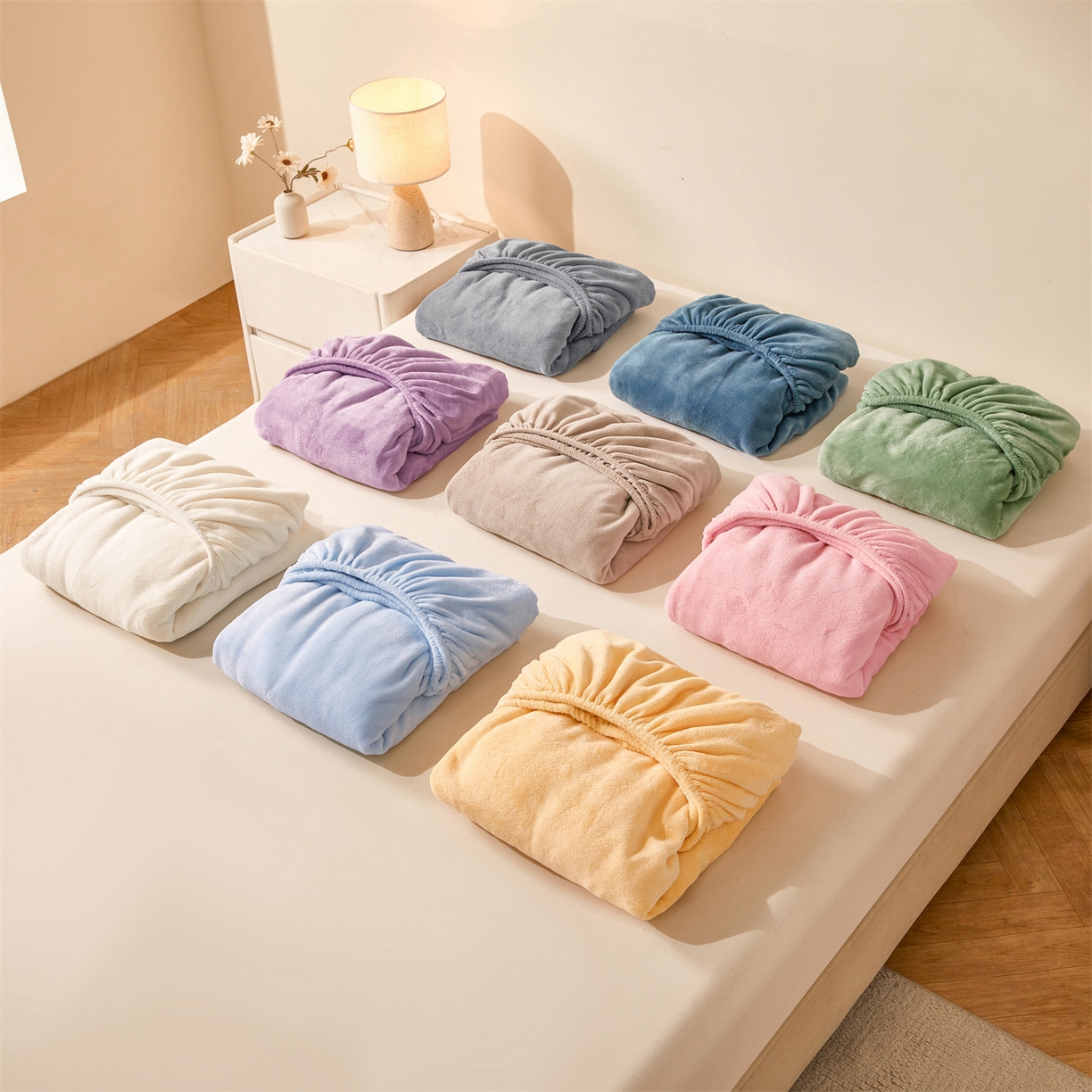 卡诗兰家纺 2026新款单层牛奶绒床笠 组合图