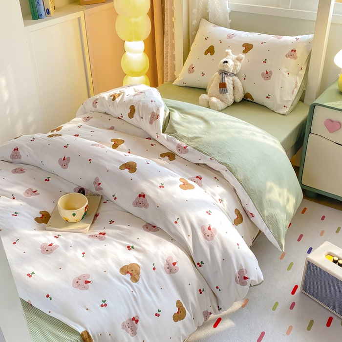 91家纺网 家纺一手货源 找家纺 （总）宅部落 2026新款全棉三件套纯棉学生宿舍上下铺六件套