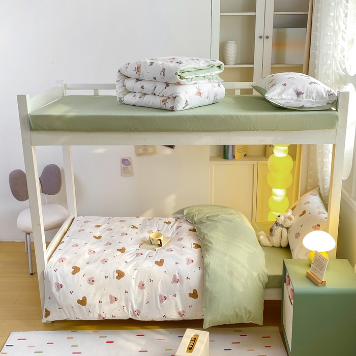 91家纺网 家纺一手货源 找家纺 宅部落 2026新款全棉三件套纯棉学生宿舍上下铺六件套 童年印记