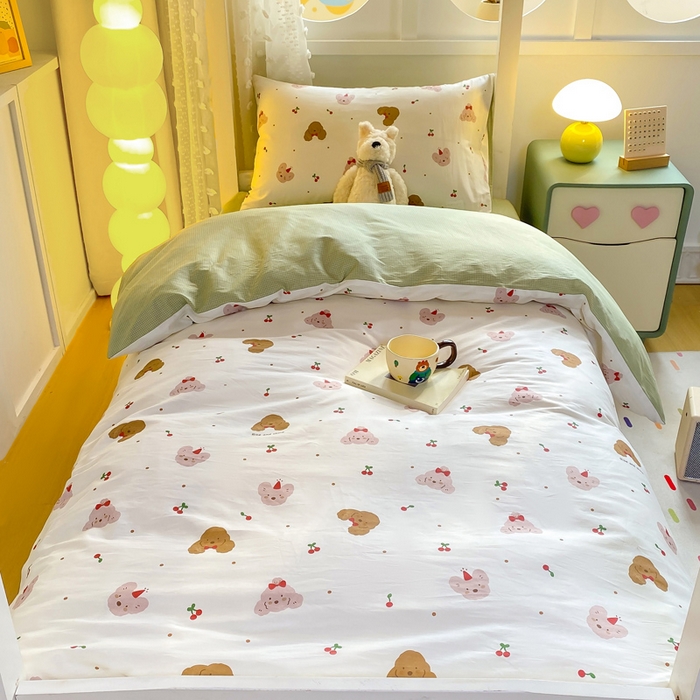 91家纺网 家纺一手货源 找家纺 宅部落 2026新款全棉三件套纯棉学生宿舍上下铺六件套 童年印记