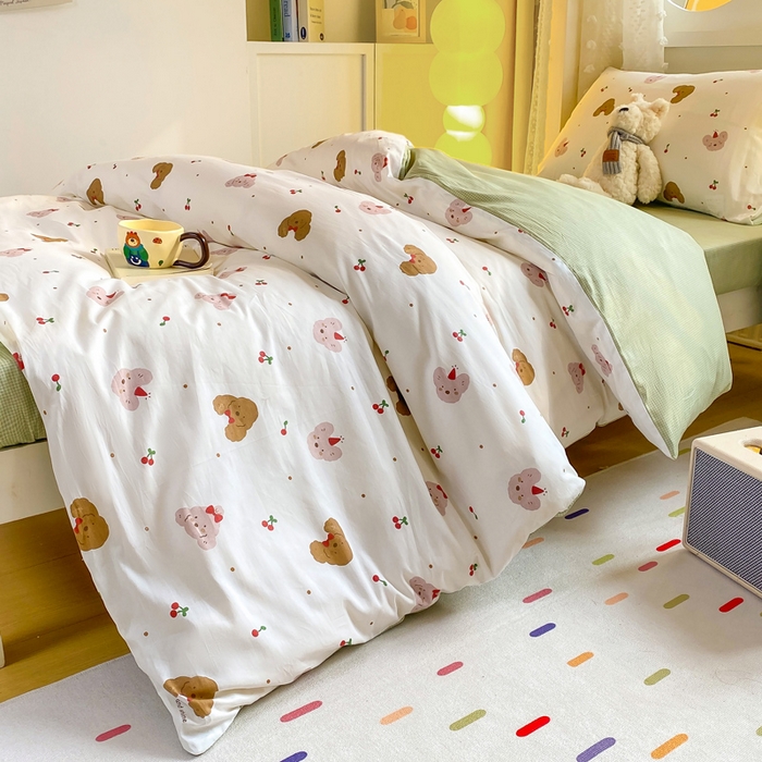 91家纺网 家纺一手货源 找家纺 宅部落 2026新款全棉三件套纯棉学生宿舍上下铺六件套 童年印记