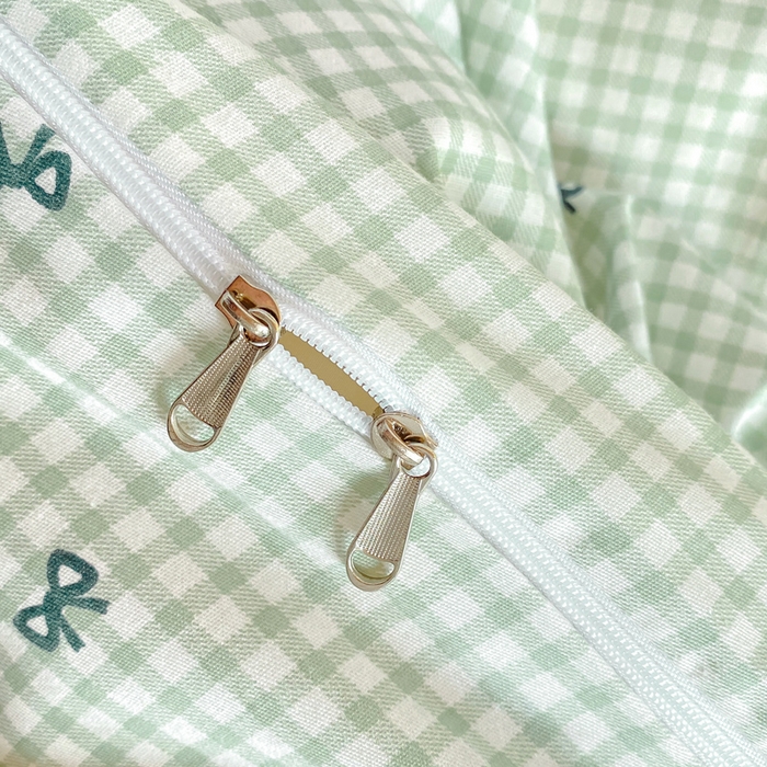 91家纺网 家纺一手货源 找家纺 宅部落 2026新款全棉三件套纯棉学生宿舍上下铺六件套 蝶语-绿