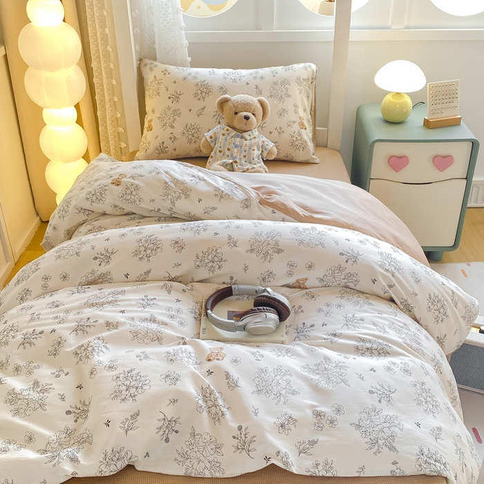 91家纺网 家纺一手货源 找家纺 宅部落 2026新款全棉三件套纯棉学生宿舍上下铺六件套 梦巴黎