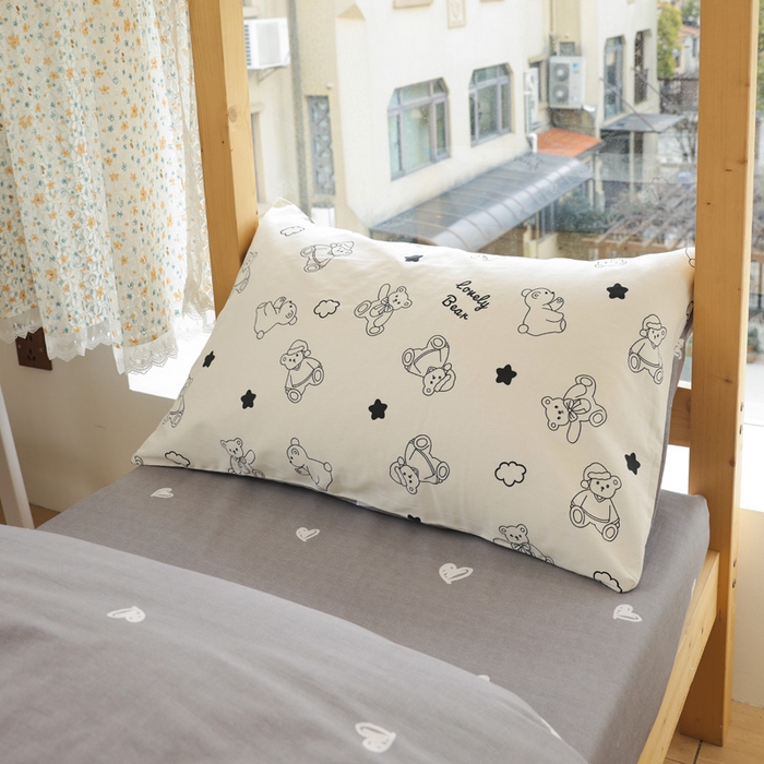 91家纺网 家纺一手货源 找家纺 宅部落 2026新款全棉三件套纯棉学生宿舍上下铺六件套 可比熊