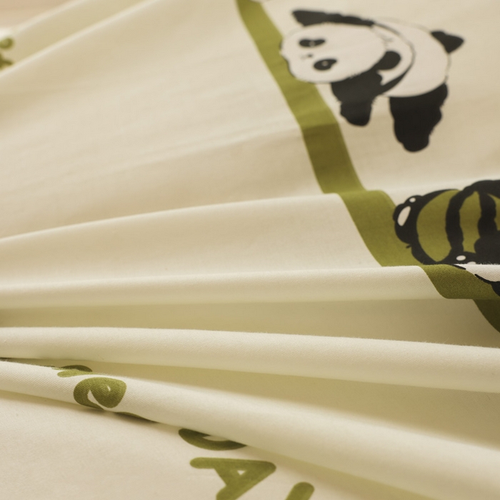 91家纺网 家纺一手货源 找家纺 宅部落 2026新款全棉三件套纯棉学生宿舍上下铺六件套 熊猫派对