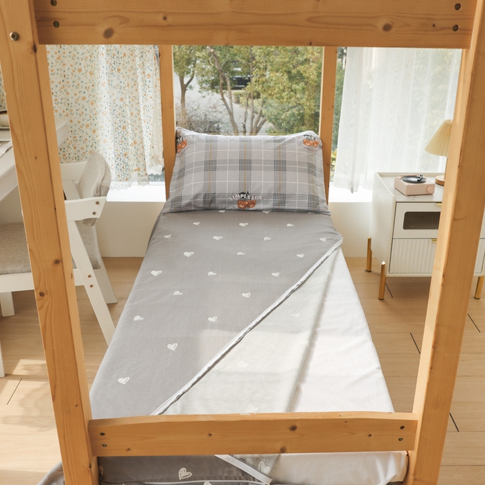 91家纺网 家纺一手货源 找家纺 宅部落 2026新款全棉三件套纯棉学生宿舍上下铺六件套 卡宾熊