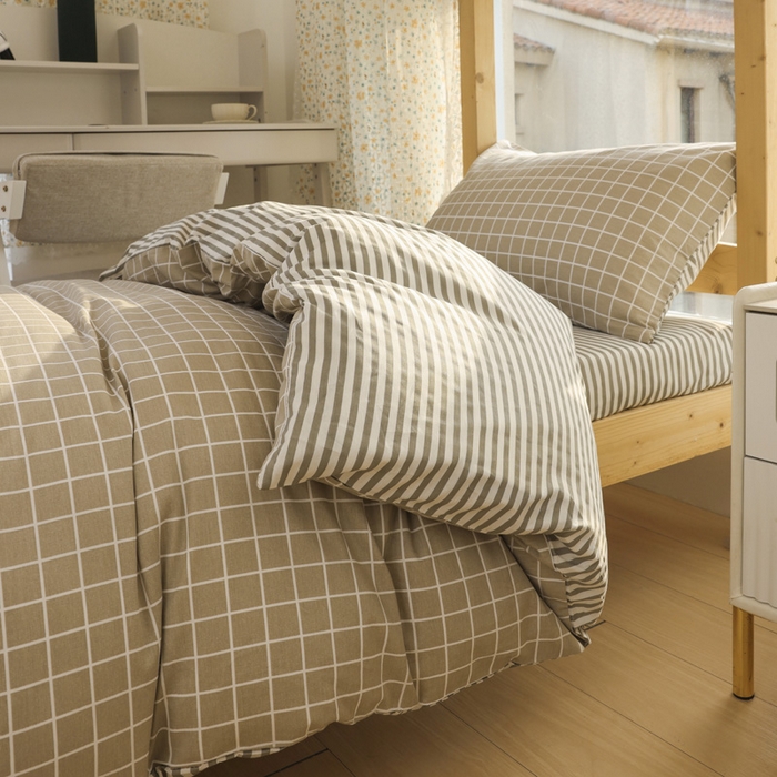 91家纺网 家纺一手货源 找家纺 宅部落 2026新款全棉三件套纯棉学生宿舍上下铺六件套 温情北欧