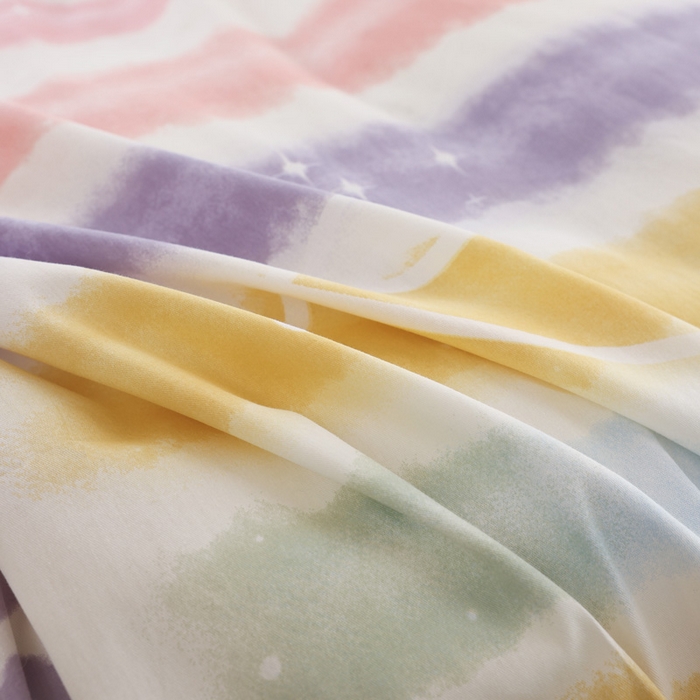 91家纺网 家纺一手货源 找家纺 宅部落 2026新款全棉三件套纯棉学生宿舍上下铺六件套 幸运七彩