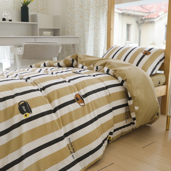 91家纺网 家纺一手货源 找家纺 宅部落 2026新款全棉三件套纯棉学生宿舍上下铺六件套 文艺风范