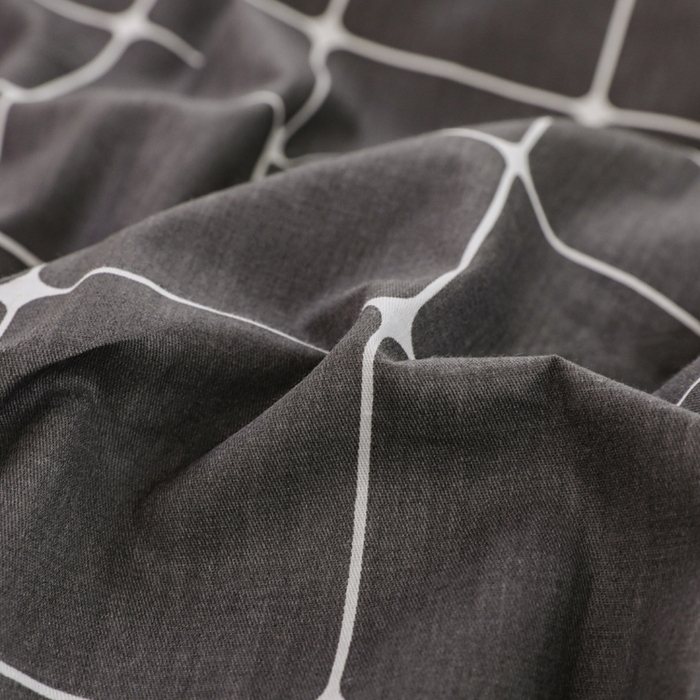 91家纺网 家纺一手货源 找家纺 宅部落 2026新款全棉三件套纯棉学生宿舍上下铺六件套 绅士灰AB