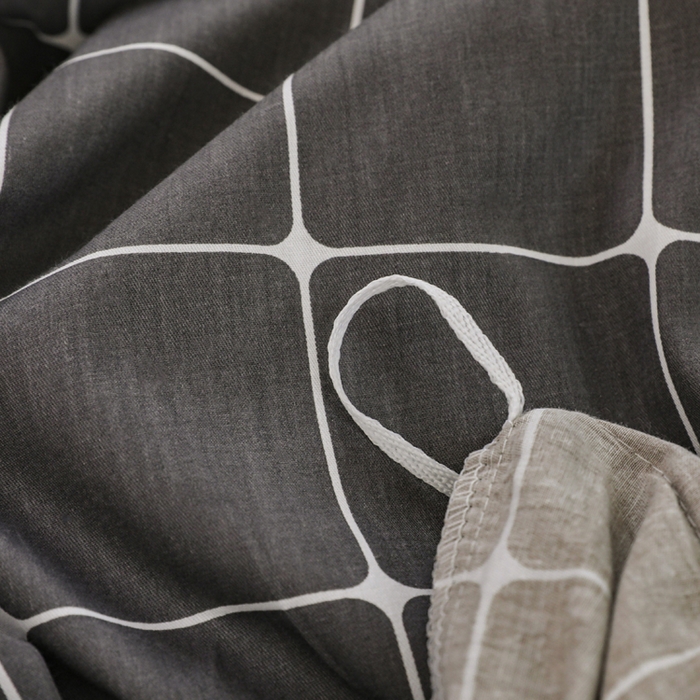 91家纺网 家纺一手货源 找家纺 宅部落 2026新款全棉三件套纯棉学生宿舍上下铺六件套 绅士灰AB