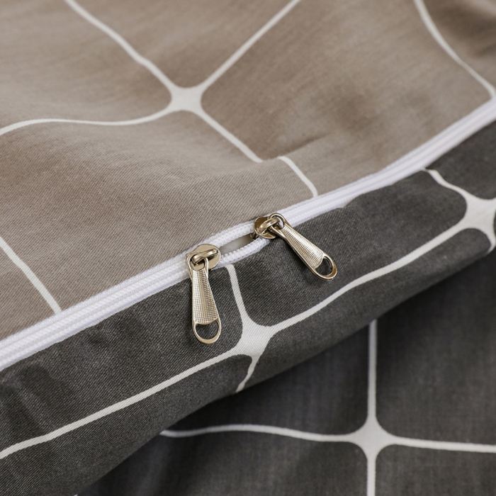 91家纺网 家纺一手货源 找家纺 宅部落 2026新款全棉三件套纯棉学生宿舍上下铺六件套 绅士灰AB