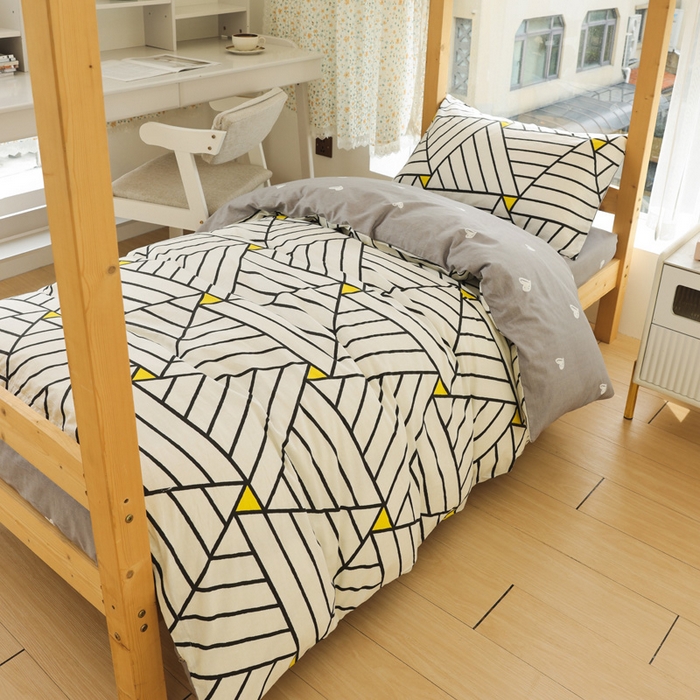 宅部落 2026新款全棉三件套纯棉学生宿舍上下铺六件套 简居