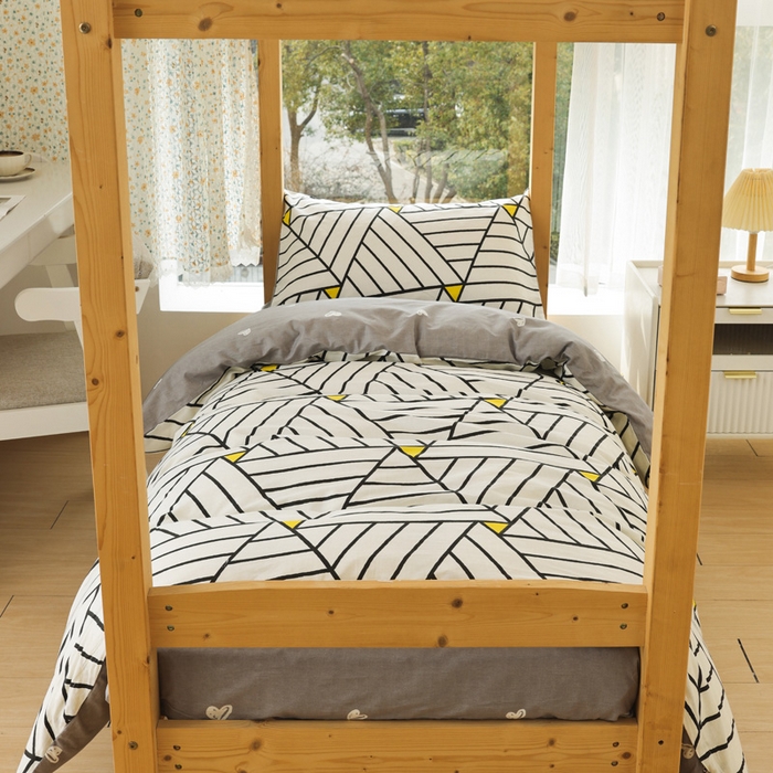 91家纺网 家纺一手货源 找家纺 宅部落 2026新款全棉三件套纯棉学生宿舍上下铺六件套 简居