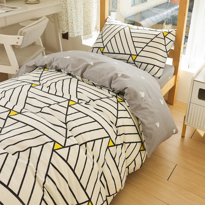 91家纺网 家纺一手货源 找家纺 宅部落 2026新款全棉三件套纯棉学生宿舍上下铺六件套 简居