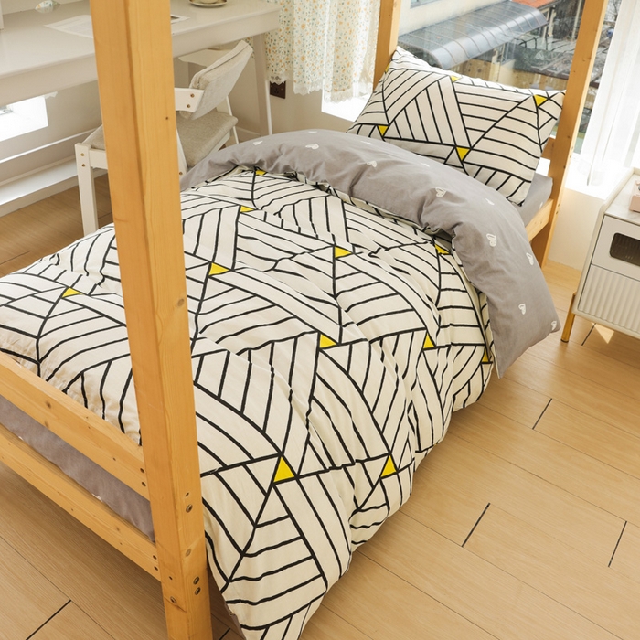 91家纺网 家纺一手货源 找家纺 宅部落 2026新款全棉三件套纯棉学生宿舍上下铺六件套 简居