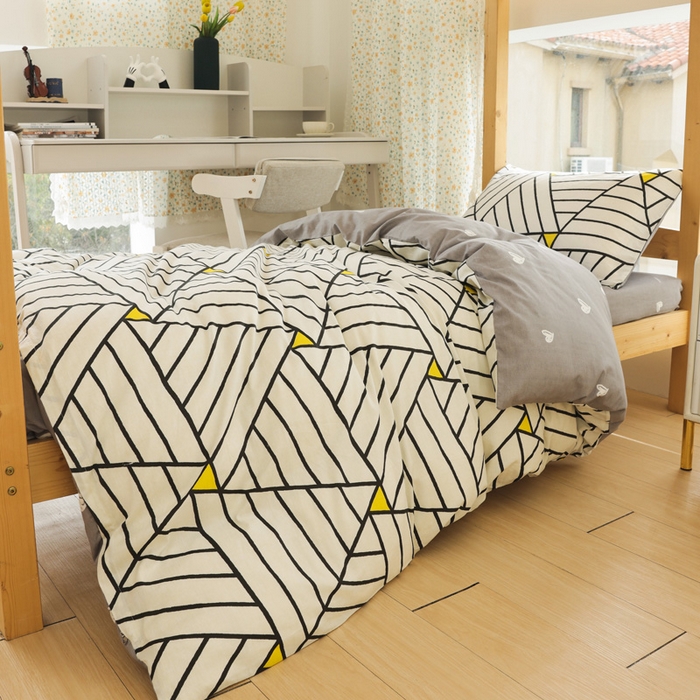 91家纺网 家纺一手货源 找家纺 宅部落 2026新款全棉三件套纯棉学生宿舍上下铺六件套 简居