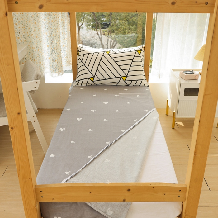 91家纺网 家纺一手货源 找家纺 宅部落 2026新款全棉三件套纯棉学生宿舍上下铺六件套 简居