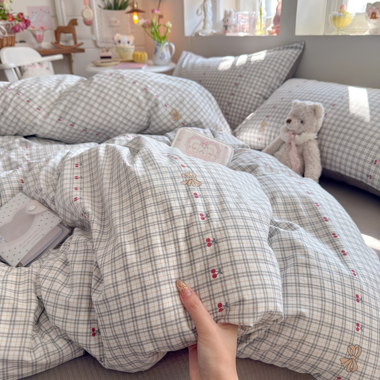 91家纺网 家纺一手货源 找家纺 （总）罗亿家纺 2026新款A类古法水洗仿棉云感纱四件套