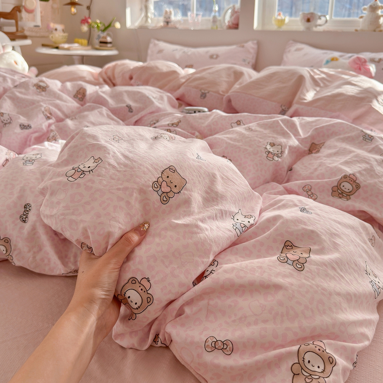 91家纺网 家纺一手货源 找家纺 （总）罗亿家纺 2026新款A类古法水洗仿棉云感纱四件套