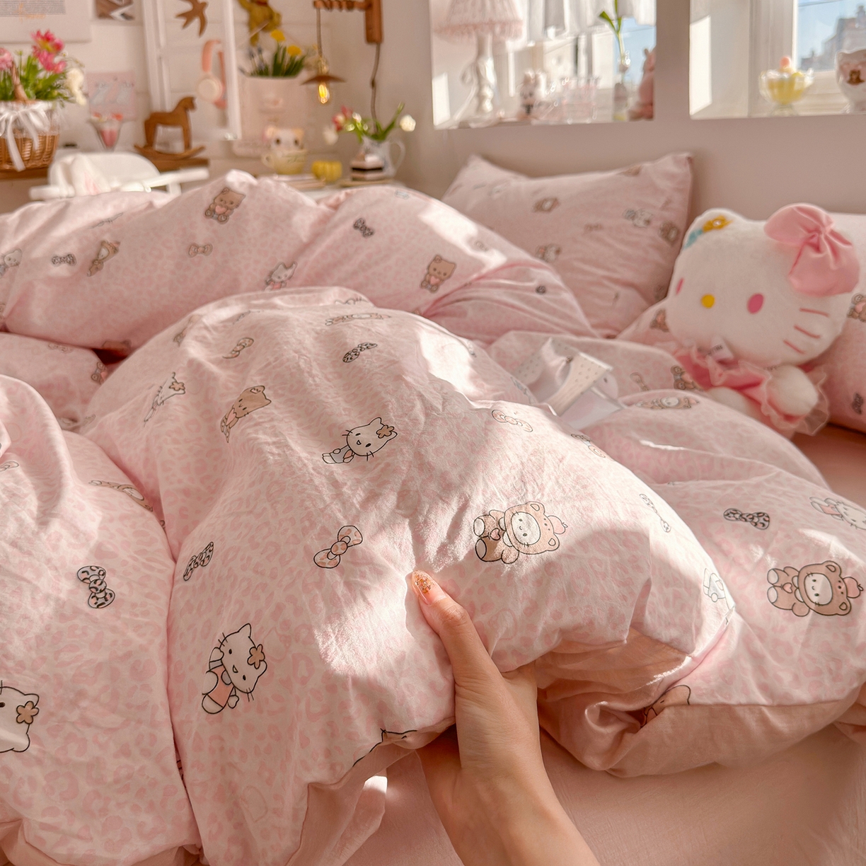 91家纺网 家纺一手货源 找家纺 （总）罗亿家纺 2026新款A类古法水洗仿棉云感纱四件套