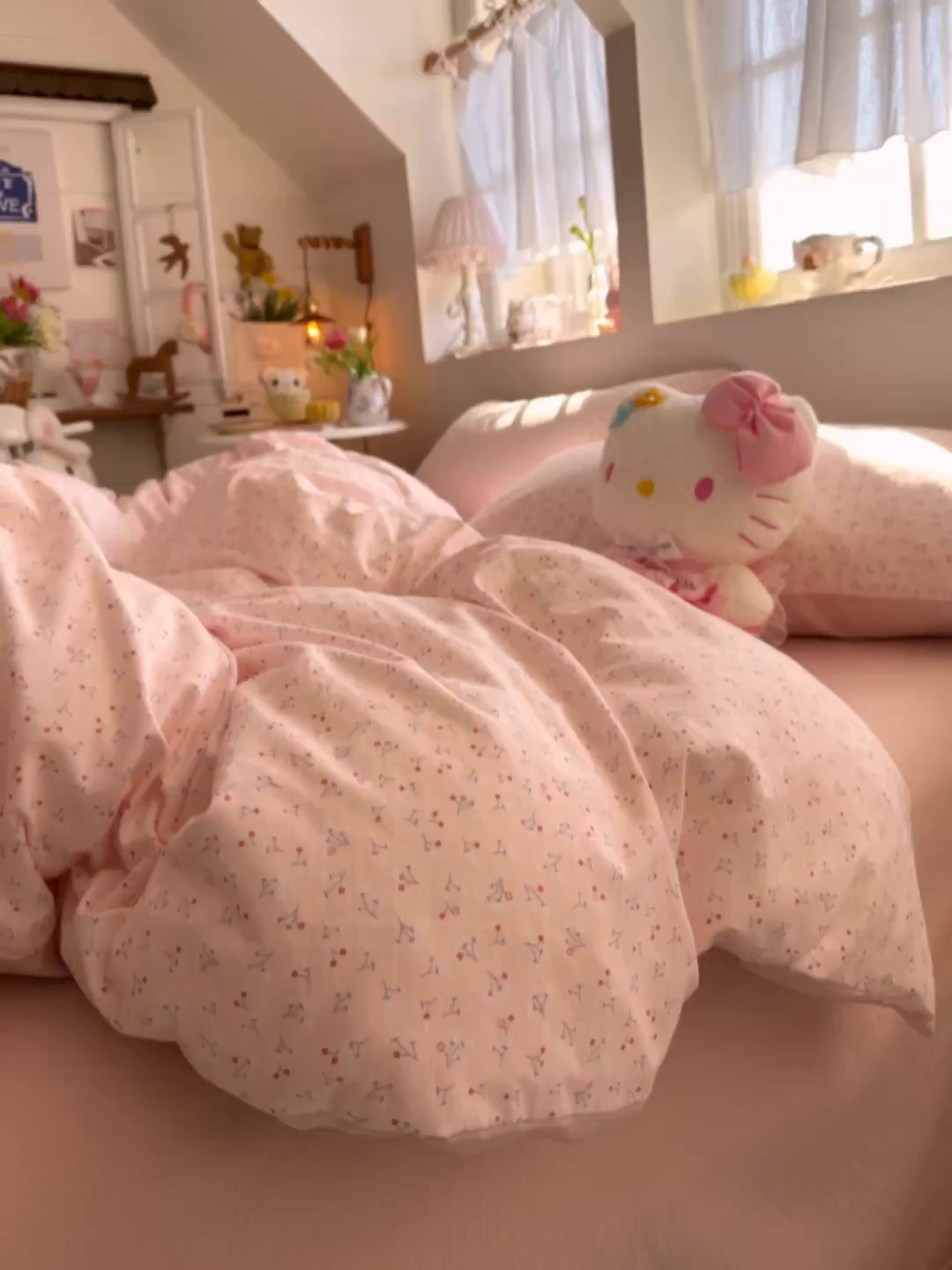 91家纺网 家纺一手货源 找家纺 罗亿家纺 2026新款A类古法水洗仿棉云感纱四件套 小幸运