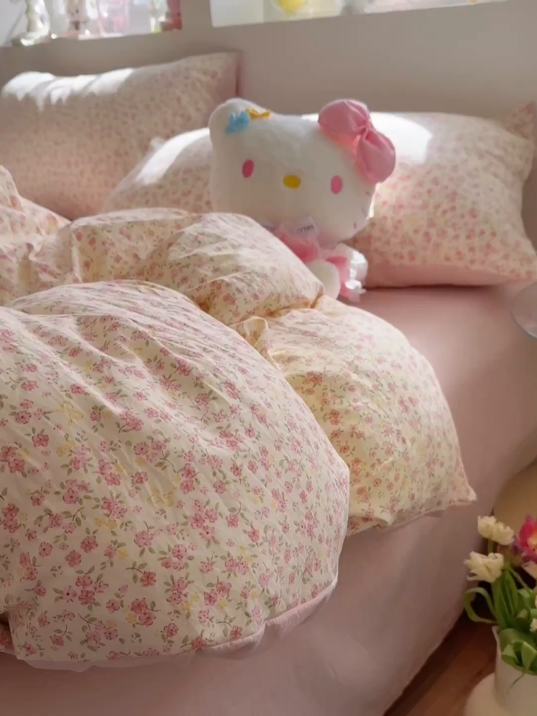 91家纺网 家纺一手货源 找家纺 罗亿家纺 2026新款A类古法水洗仿棉云感纱四件套 花颜