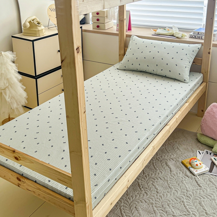 宅部落 2026新款全棉学生宿舍褥子套纯棉床垫套 蝶语-绿