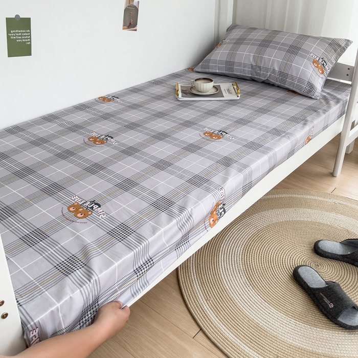 91家纺网 家纺一手货源 找家纺 宅部落 2026新款全棉学生宿舍褥子套纯棉床垫套 卡宾熊