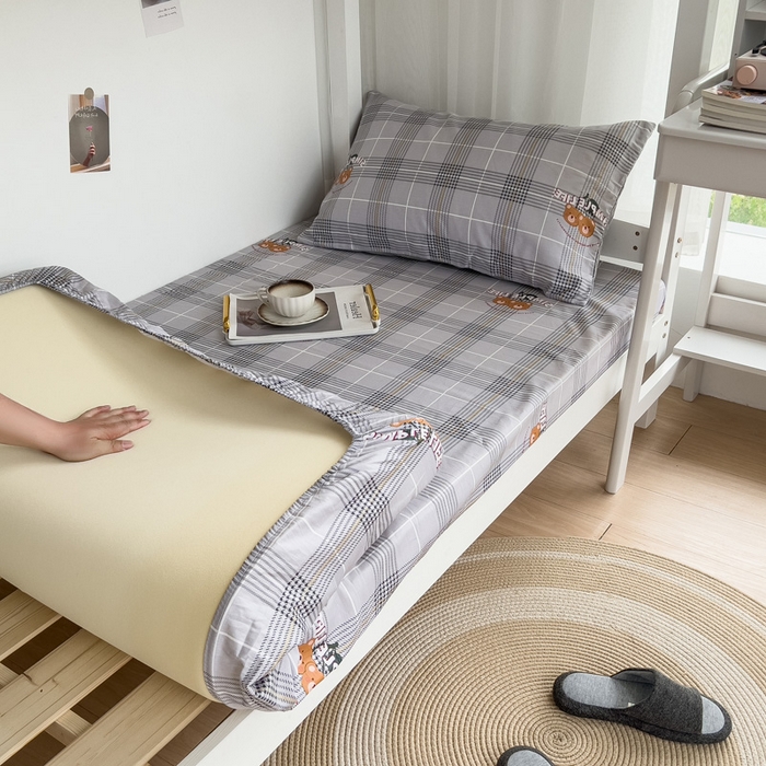 91家纺网 家纺一手货源 找家纺 宅部落 2026新款全棉学生宿舍褥子套纯棉床垫套 卡宾熊