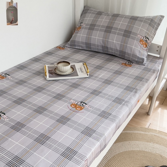 91家纺网 家纺一手货源 找家纺 宅部落 2026新款全棉学生宿舍褥子套纯棉床垫套 卡宾熊