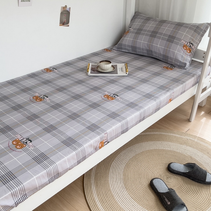 91家纺网 家纺一手货源 找家纺 宅部落 2026新款全棉学生宿舍褥子套纯棉床垫套 卡宾熊