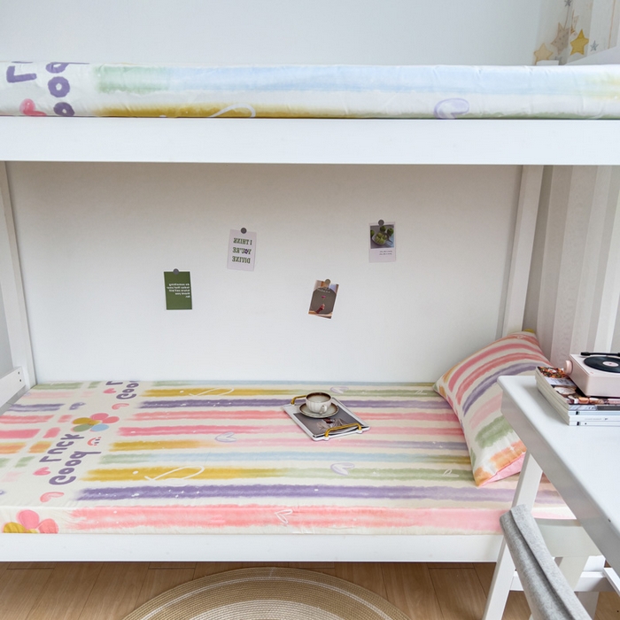 91家纺网 家纺一手货源 找家纺 宅部落 2026新款全棉学生宿舍褥子套纯棉床垫套 幸运七彩