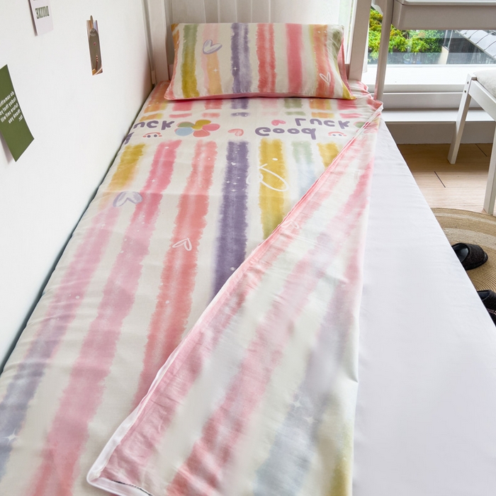 91家纺网 家纺一手货源 找家纺 宅部落 2026新款全棉学生宿舍褥子套纯棉床垫套 幸运七彩