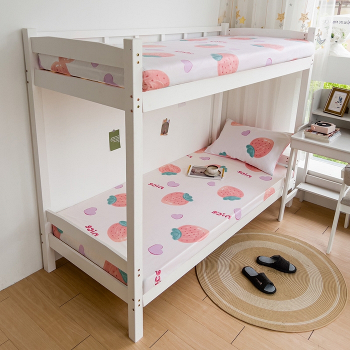 91家纺网 家纺一手货源 找家纺 宅部落 2026新款全棉学生宿舍褥子套纯棉床垫套 奈斯草莓