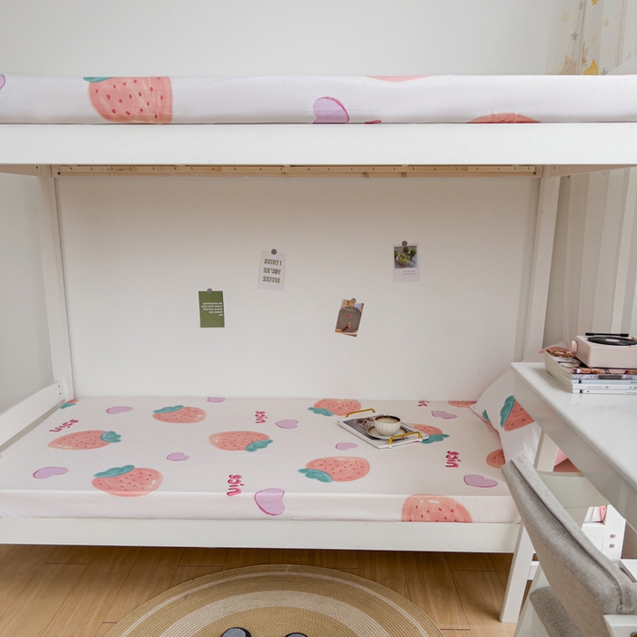 91家纺网 家纺一手货源 找家纺 宅部落 2026新款全棉学生宿舍褥子套纯棉床垫套 奈斯草莓